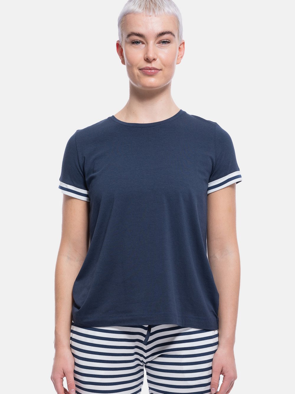 Mey Schlafanzug Oberteil Damen blau, XS