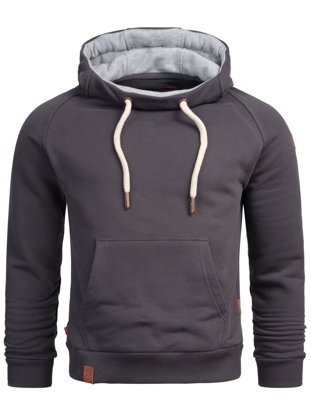 Alessandro Salvarini Kapuzenpullover  Herren Baumwolle grau, L