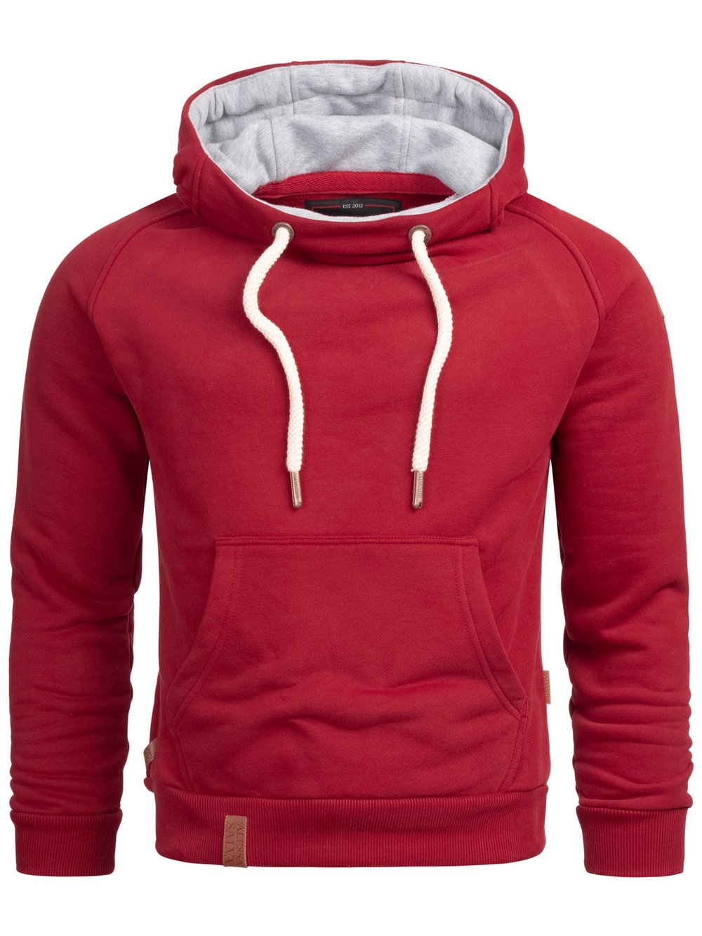 Alessandro Salvarini Kapuzenpullover  Herren Baumwolle rot, S