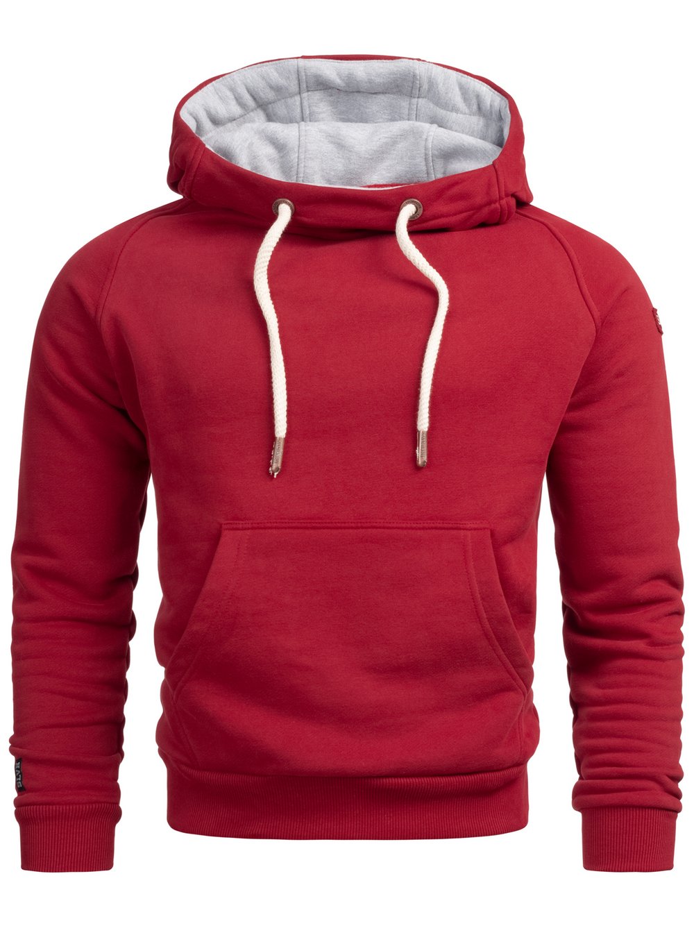 Alessandro Salvarini Kapuzenpullover  Herren Baumwolle rot, L