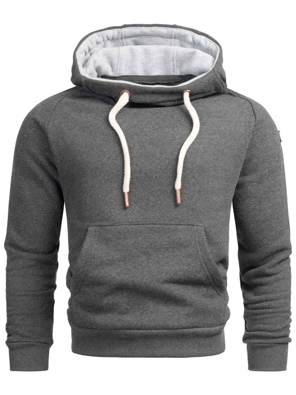 Alessandro Salvarini Kapuzenpullover  Herren Baumwolle grau, L