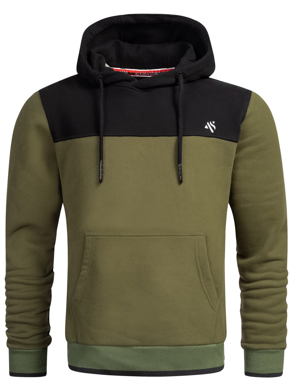 Alessandro Salvarini Kapuzenpullover  Herren Baumwolle mehrfarbig, L