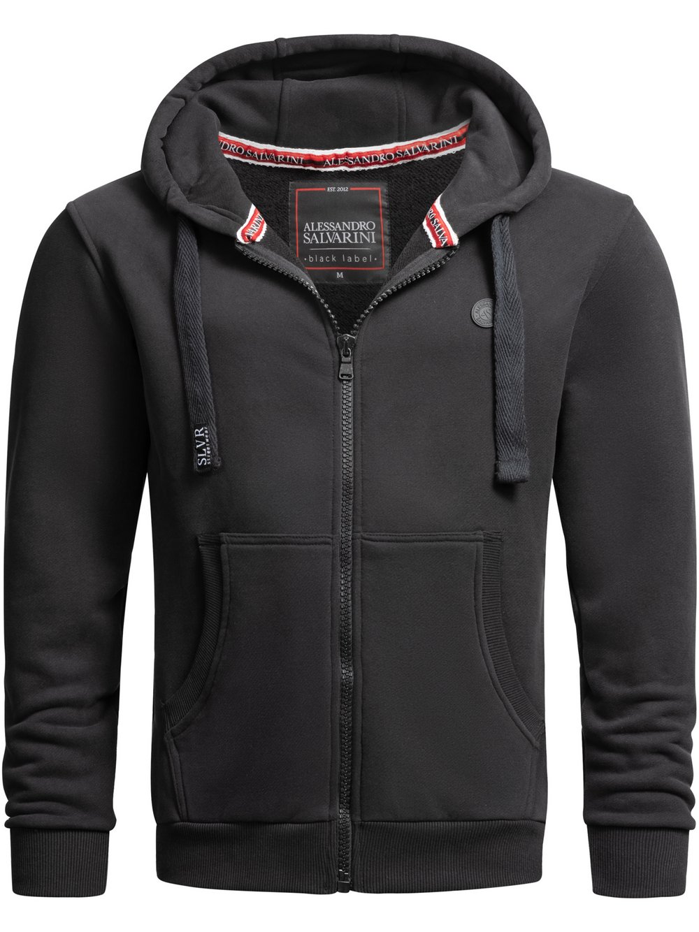 Alessandro Salvarini Sweatjacke  Herren Baumwolle schwarz, L