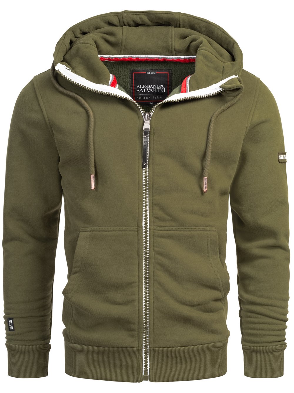 Alessandro Salvarini Sweatjacke  Herren Baumwolle grün, S