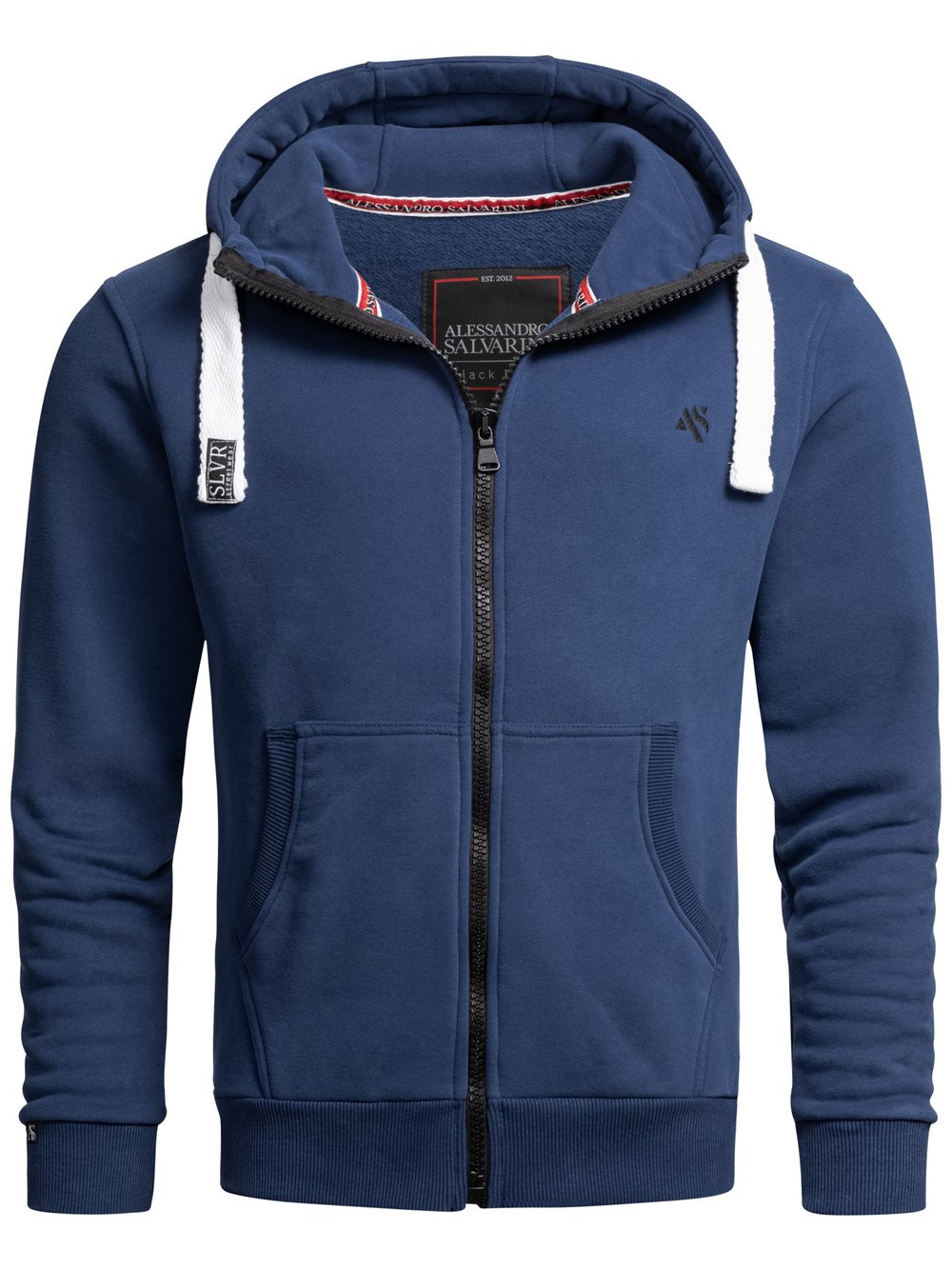 Alessandro Salvarini Sweatjacke ASVinzent Herren Baumwolle blau, L