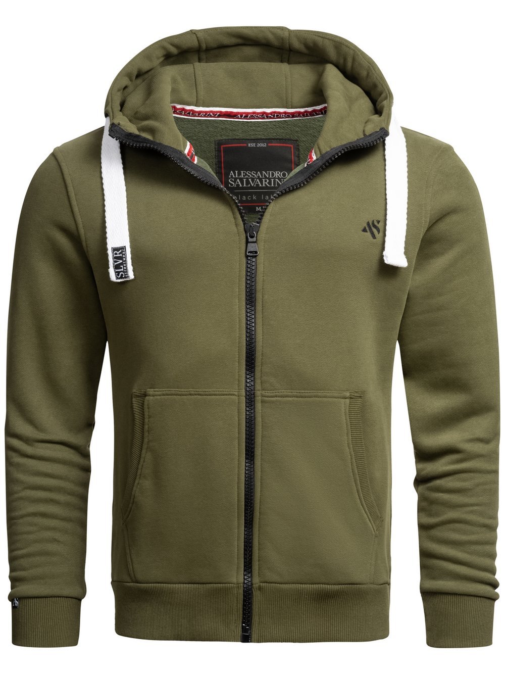 Alessandro Salvarini Sweatjacke  Herren Baumwolle grün, L