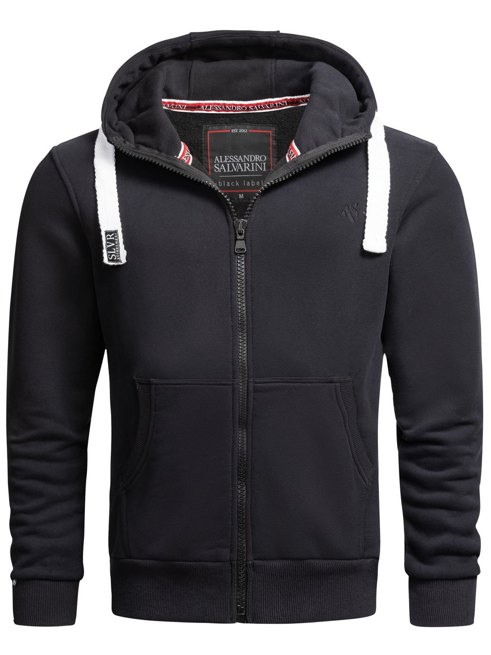 Alessandro Salvarini Sweatjacke  Herren Baumwolle schwarz, M