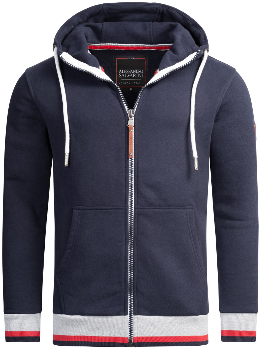 Alessandro Salvarini Sweatjacke  Herren Baumwolle blau, L