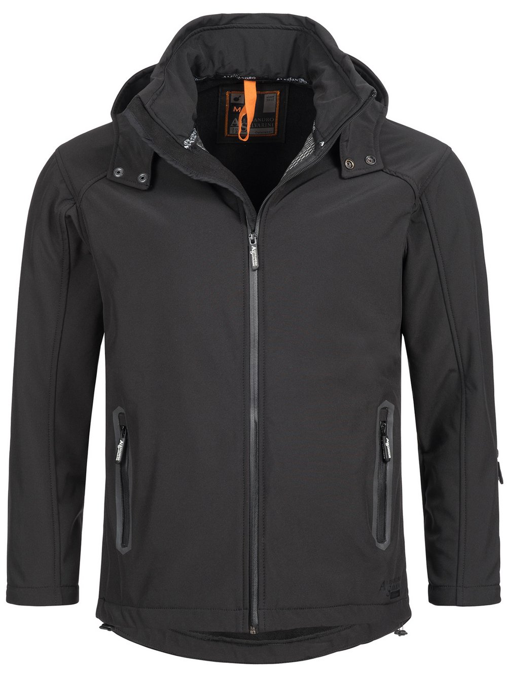 Alessandro Salvarini Softshelljacke  Herren Baumwolle schwarz, L