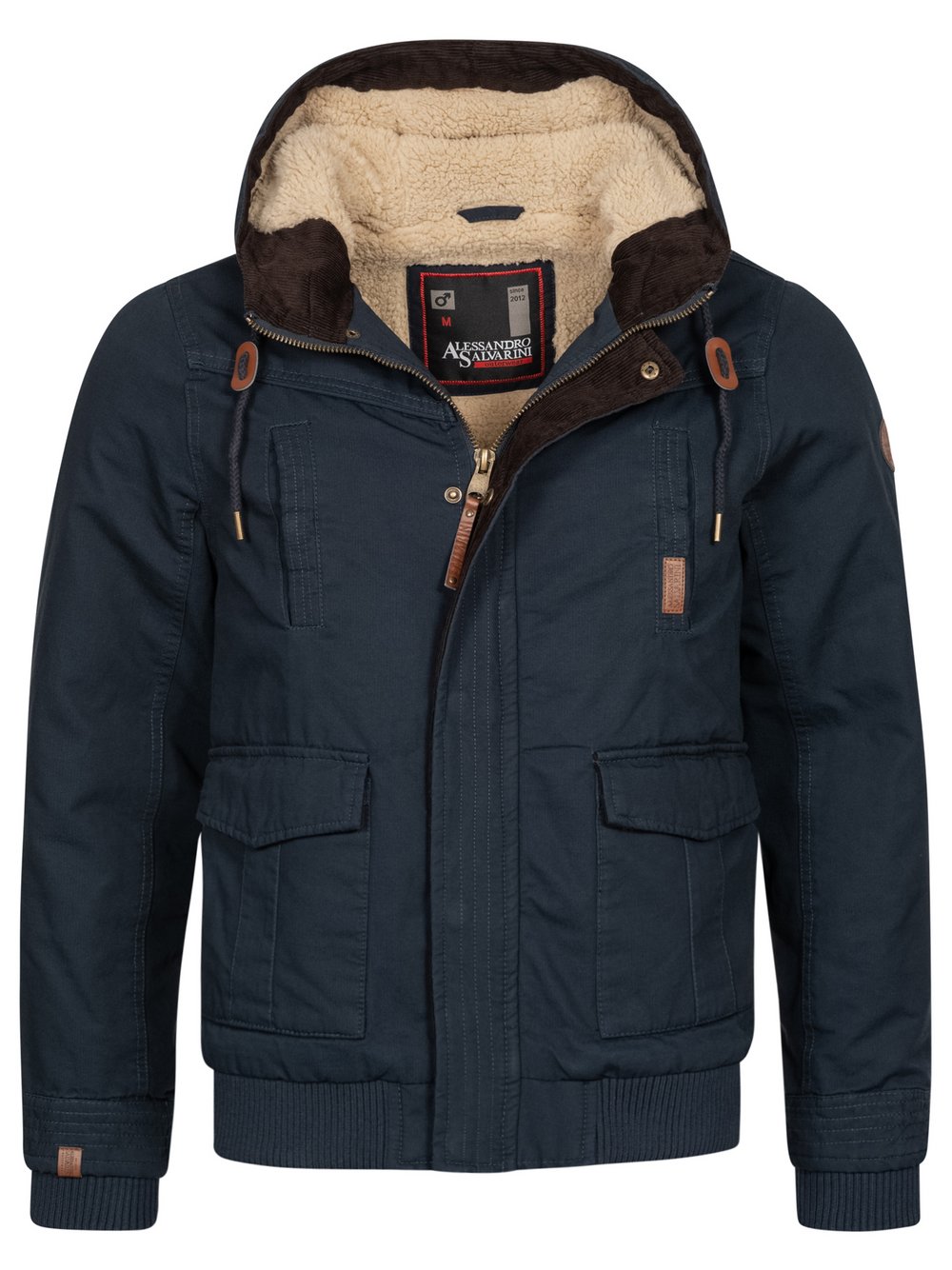 Alessandro Salvarini Winterjacke ASRigio Herren Baumwolle blau, XL