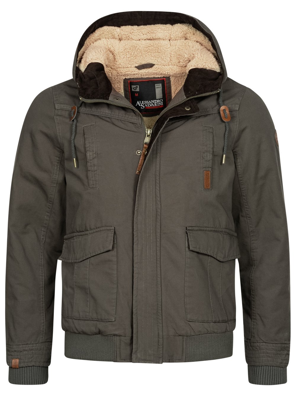 Alessandro Salvarini Winterjacke  Herren Baumwolle grau, L