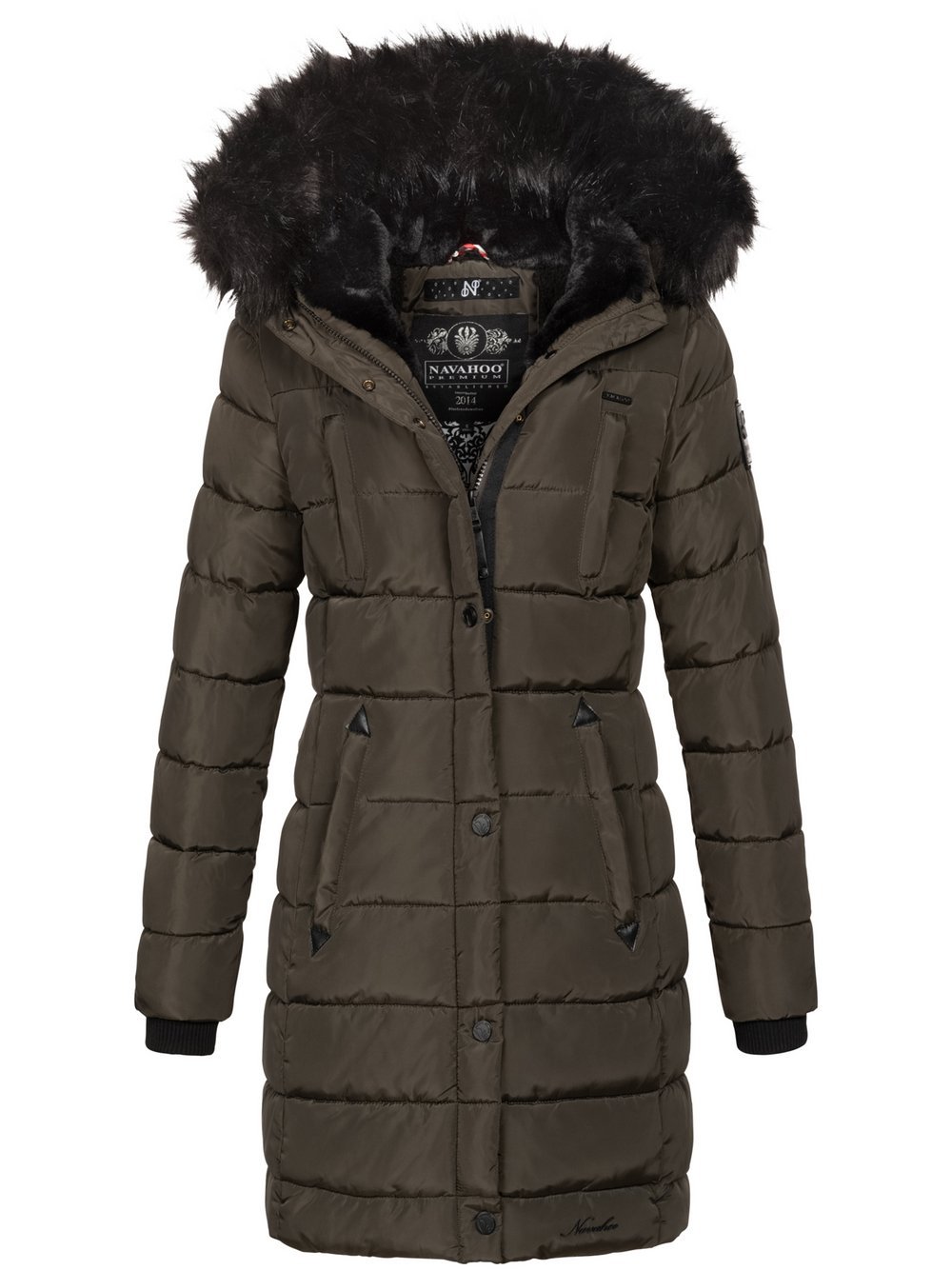 Navahoo Winterjacke  Damen Baumwolle grau, 42