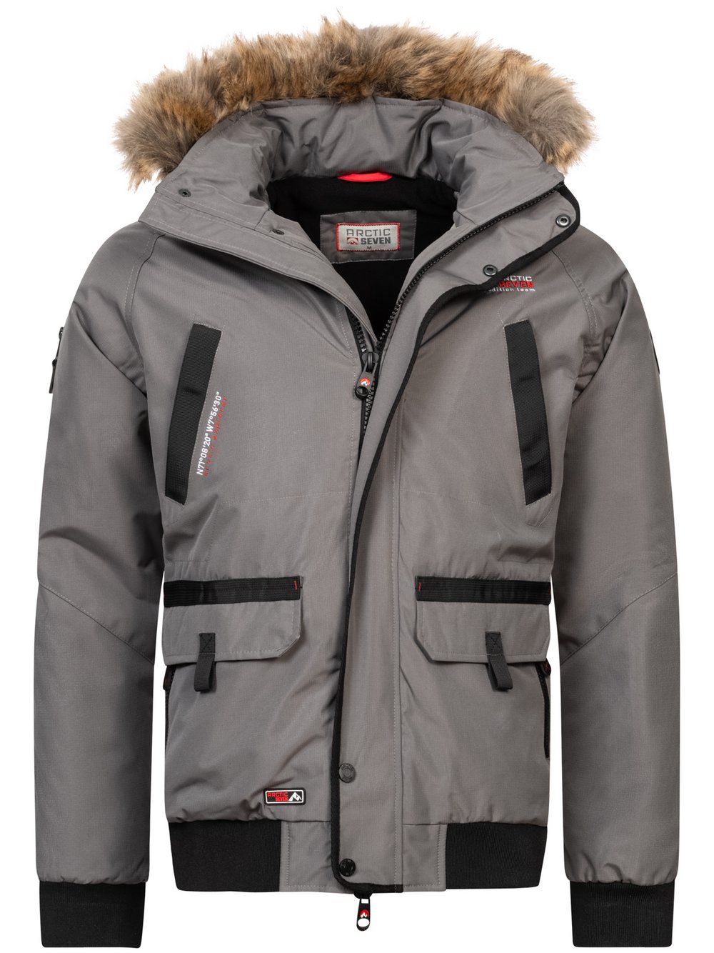 Arctic Seven Winterjacke  Herren Baumwolle grau, XXXL