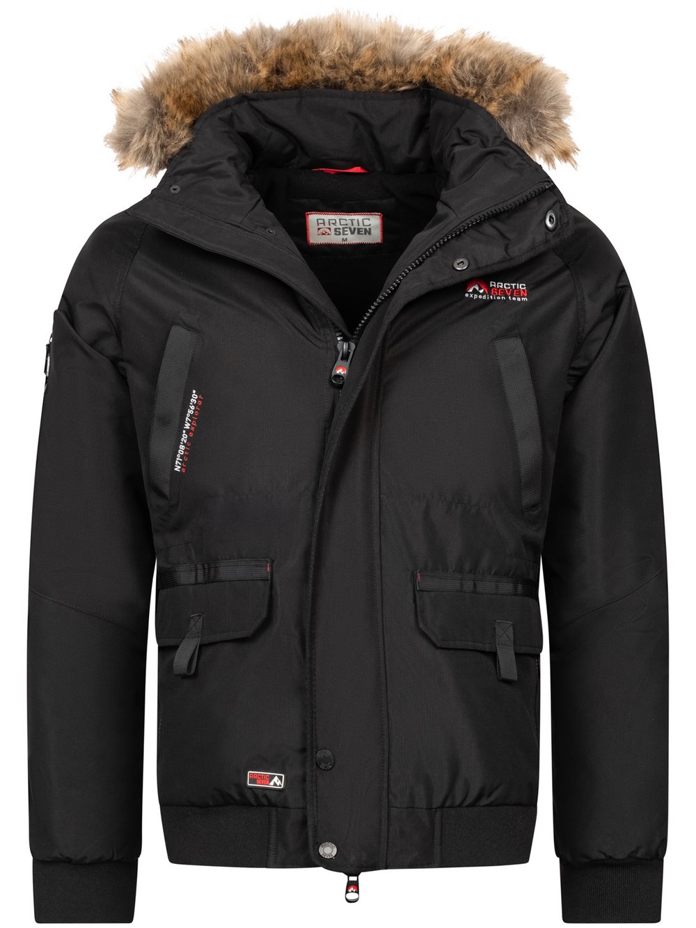 Arctic Seven Winterjacke  Herren Baumwolle schwarz, L