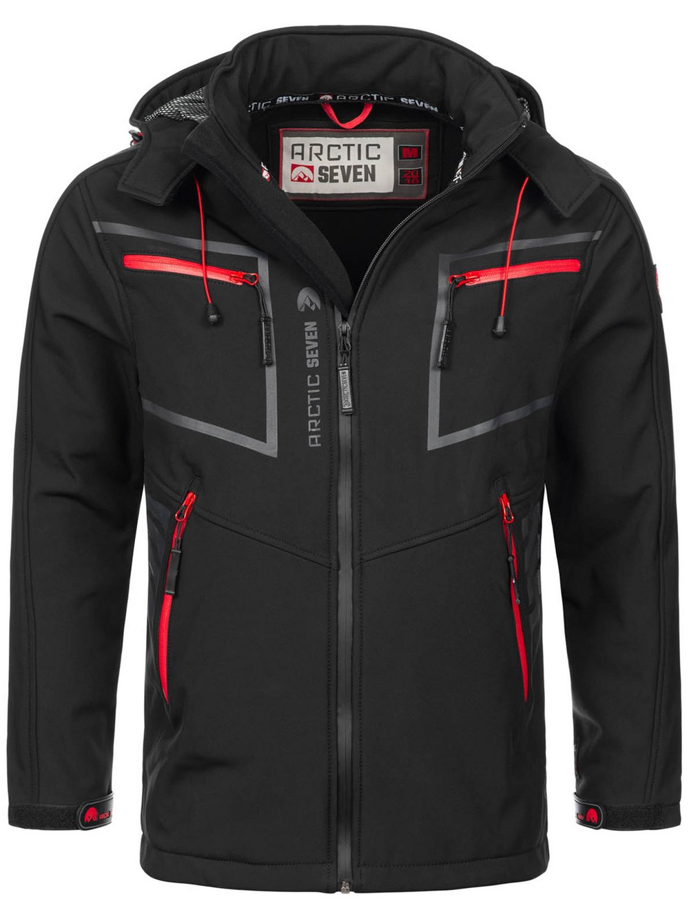 Arctic Seven Softshelljacke  Herren Baumwolle schwarz, 5XL