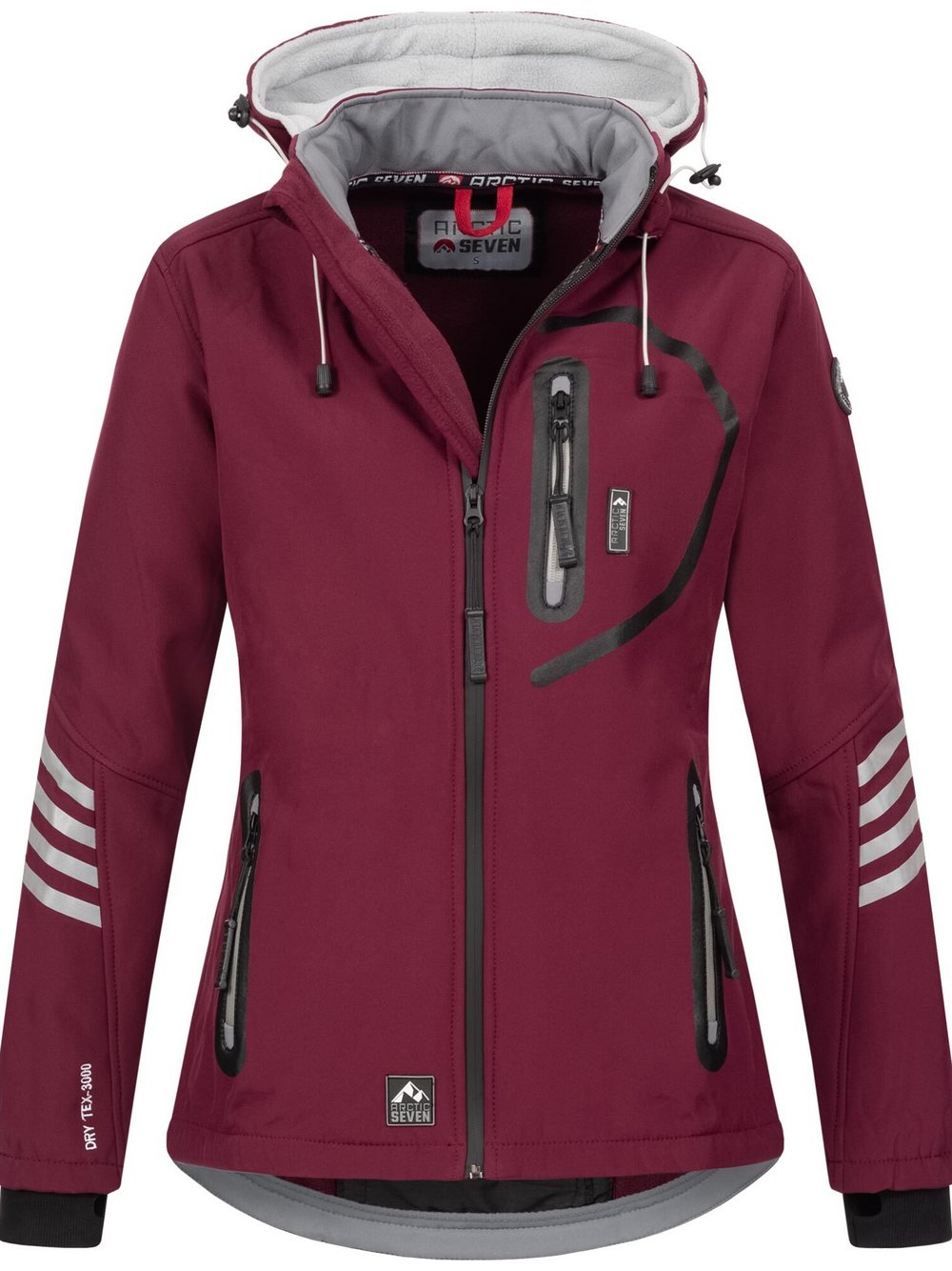 Arctic Seven Softshelljacke  Damen Baumwolle rot, 48