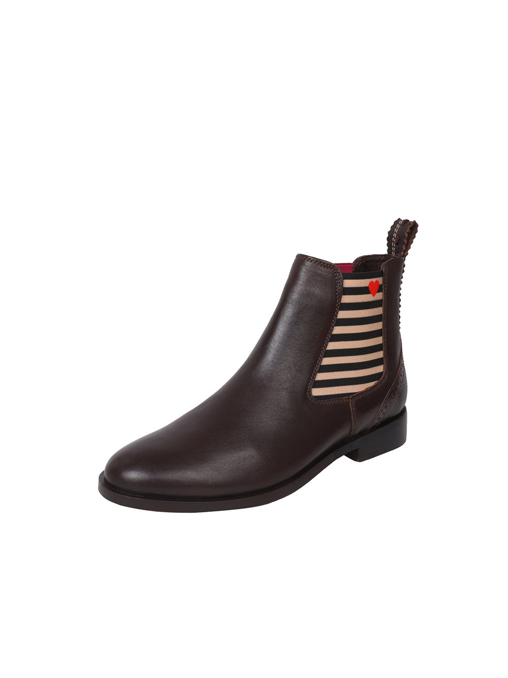 Crickit Chelsea-Boots Damen Leder braun bedruckt, 41