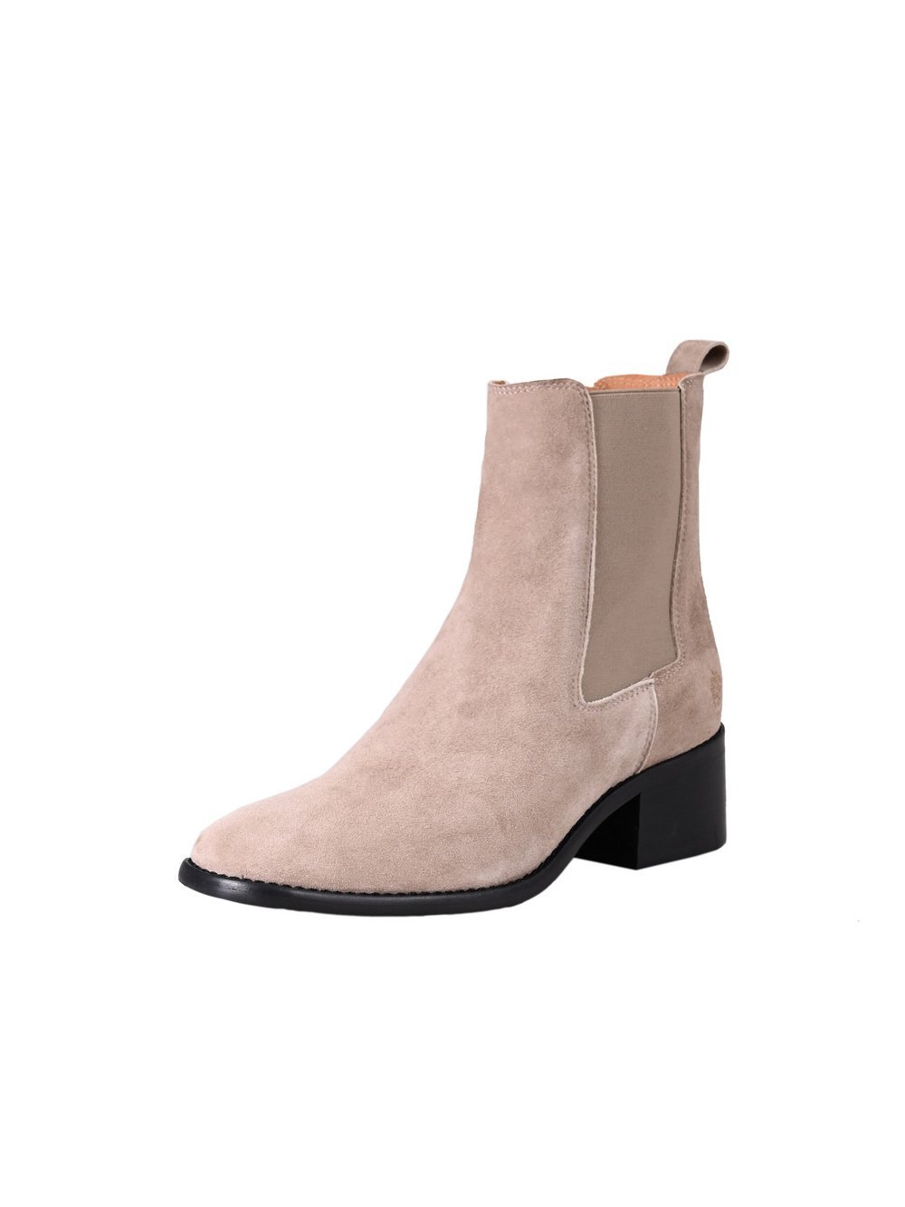 Apple of Eden Chelsea-Boots Damen Leder beige, 40