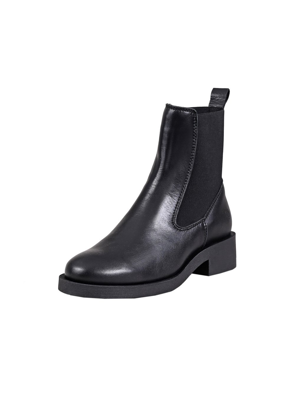 Apple of Eden Chelsea-Boots Damen Leder schwarz, 42