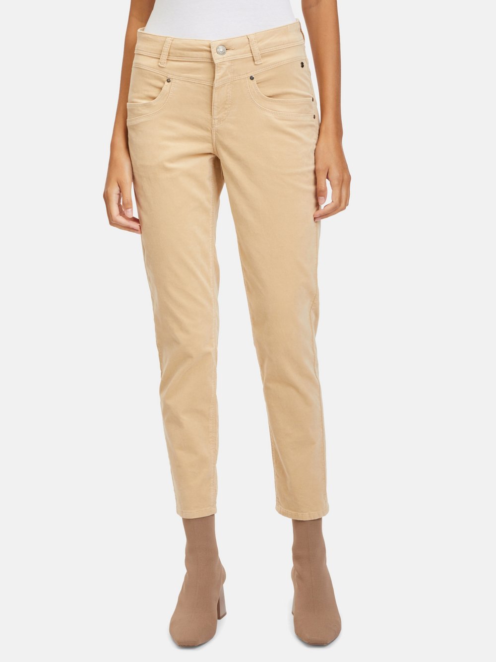 Betty & Co Casual-Hose Damen Baumwolle beige, 40