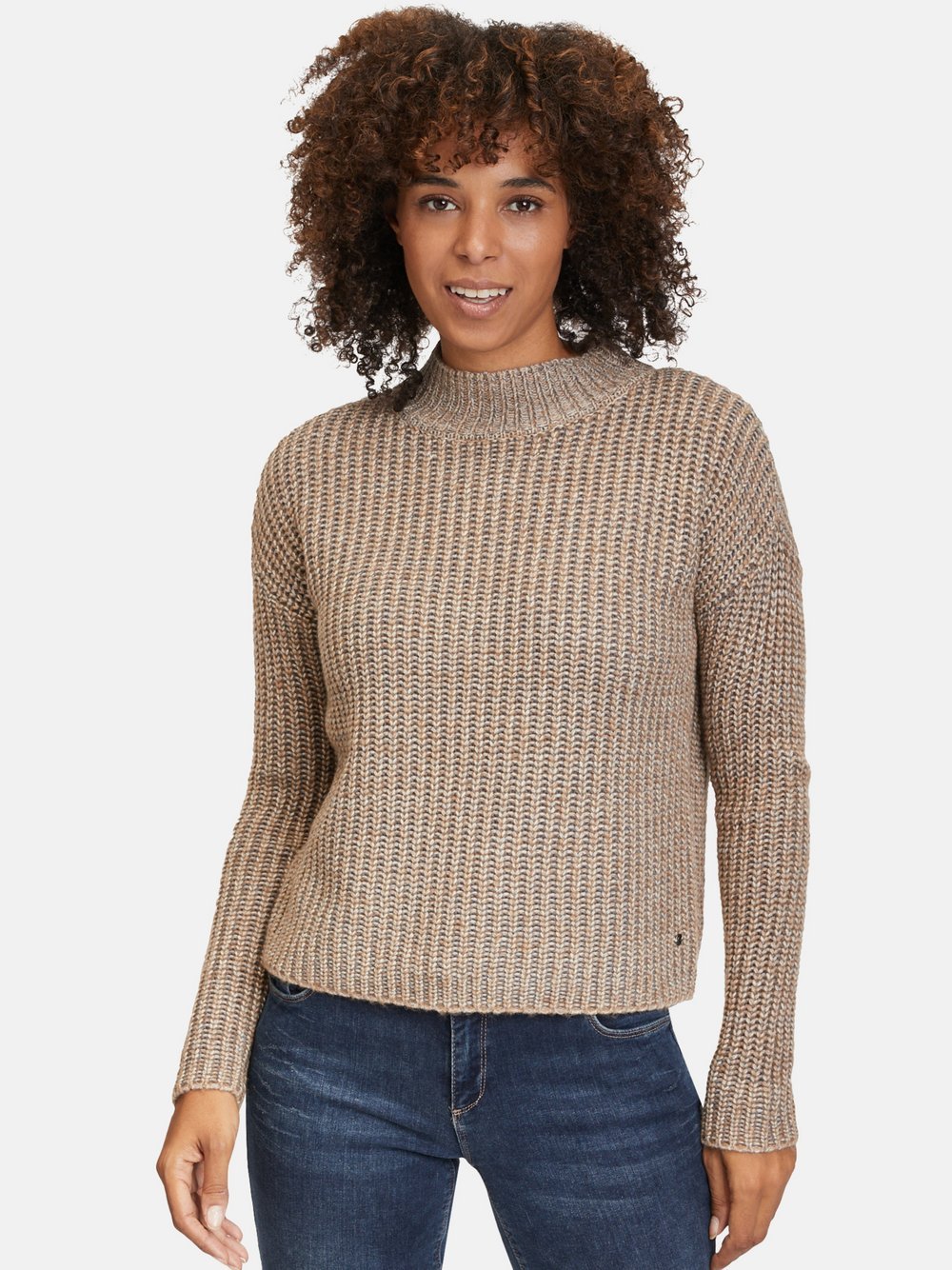 Betty & Co Strickpullover Damen braun gemustert, 46