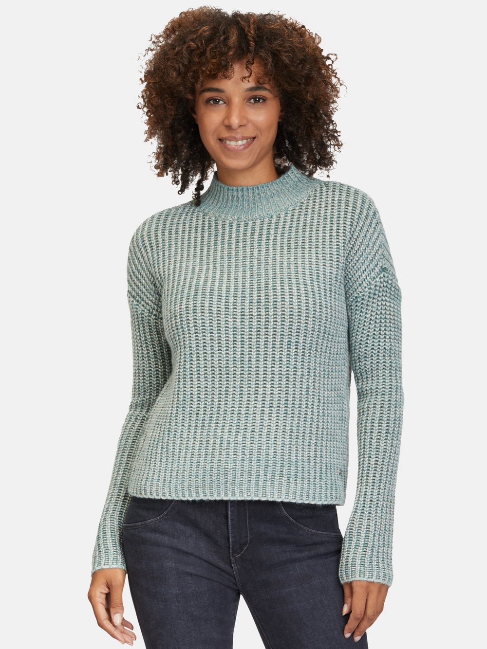 Betty & Co Strickpullover Damen blau gemustert, 44