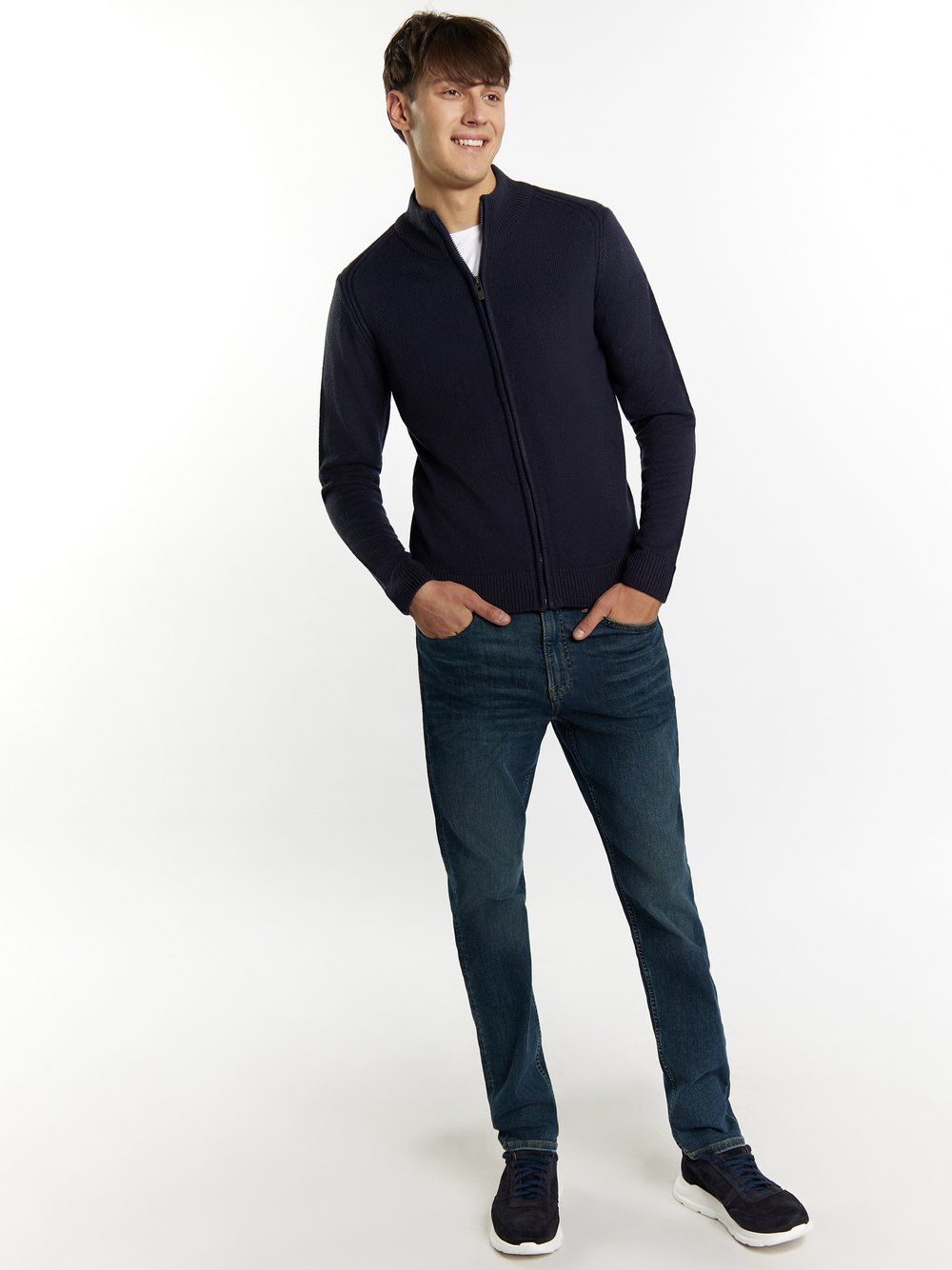 Mo Cardigan Herren blau, M