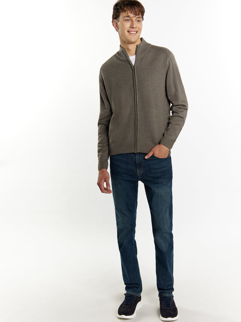 Mo Cardigan Herren grau, L