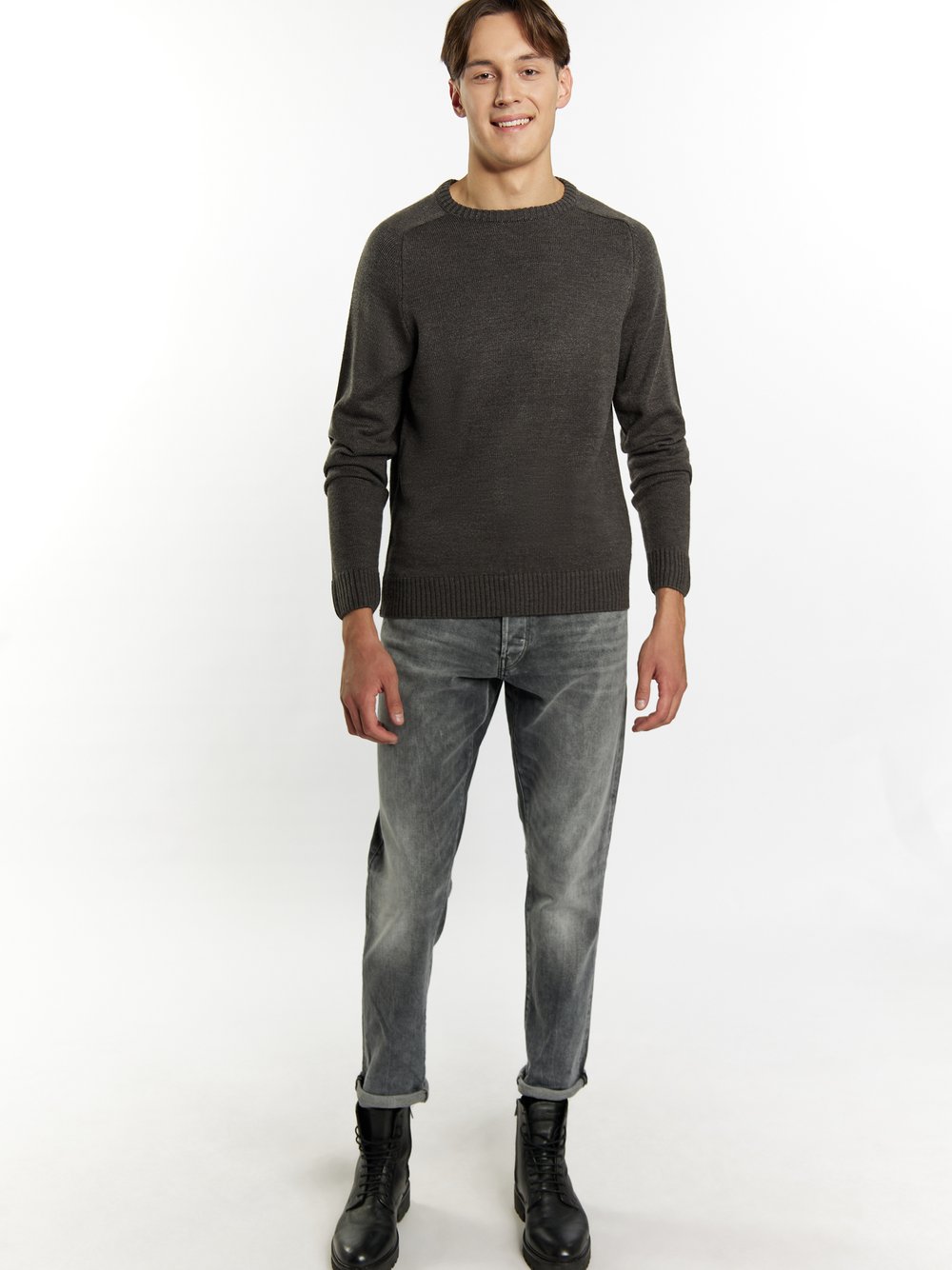 Mo Pullover Herren grau, M