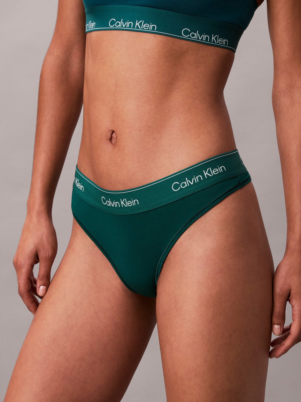 Calvin Klein String Damen Baumwolle grün, L