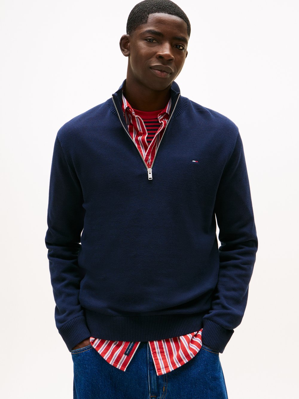 Thumbnail - Tommy Jeans Strickpullover Herren Baumwolle blau, M