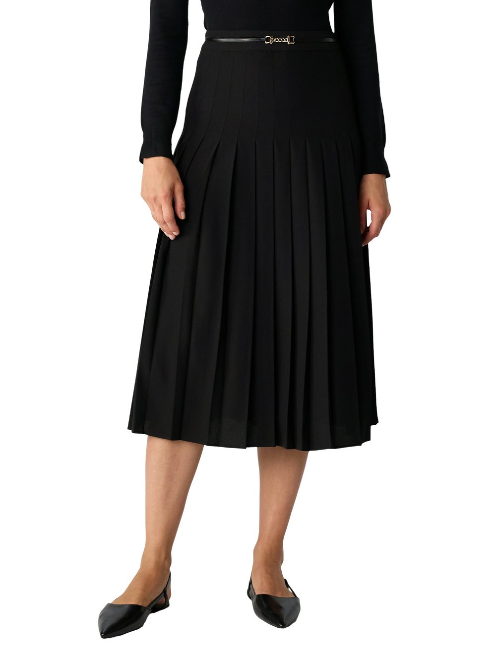 comma Faltenrock Damen schwarz, 44