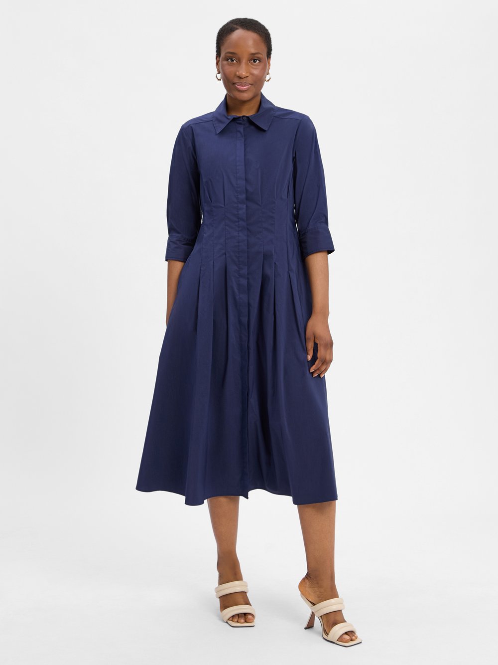 Ambiance Kleid Damen Baumwolle blau, 38