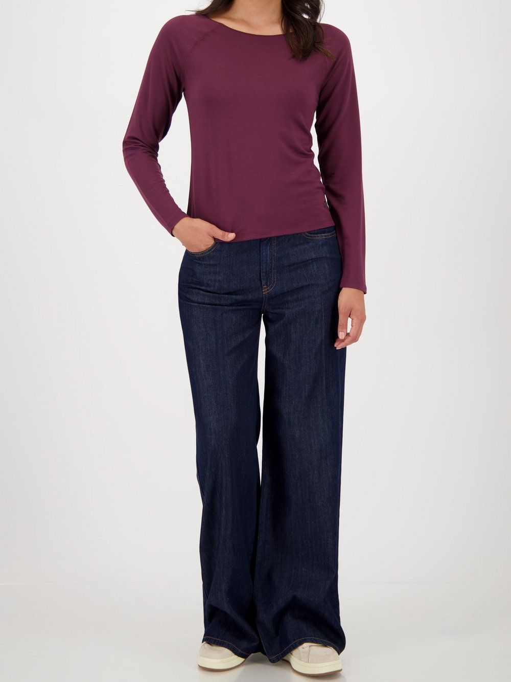 Monari Langarmshirt Damen Viskose rot, 44