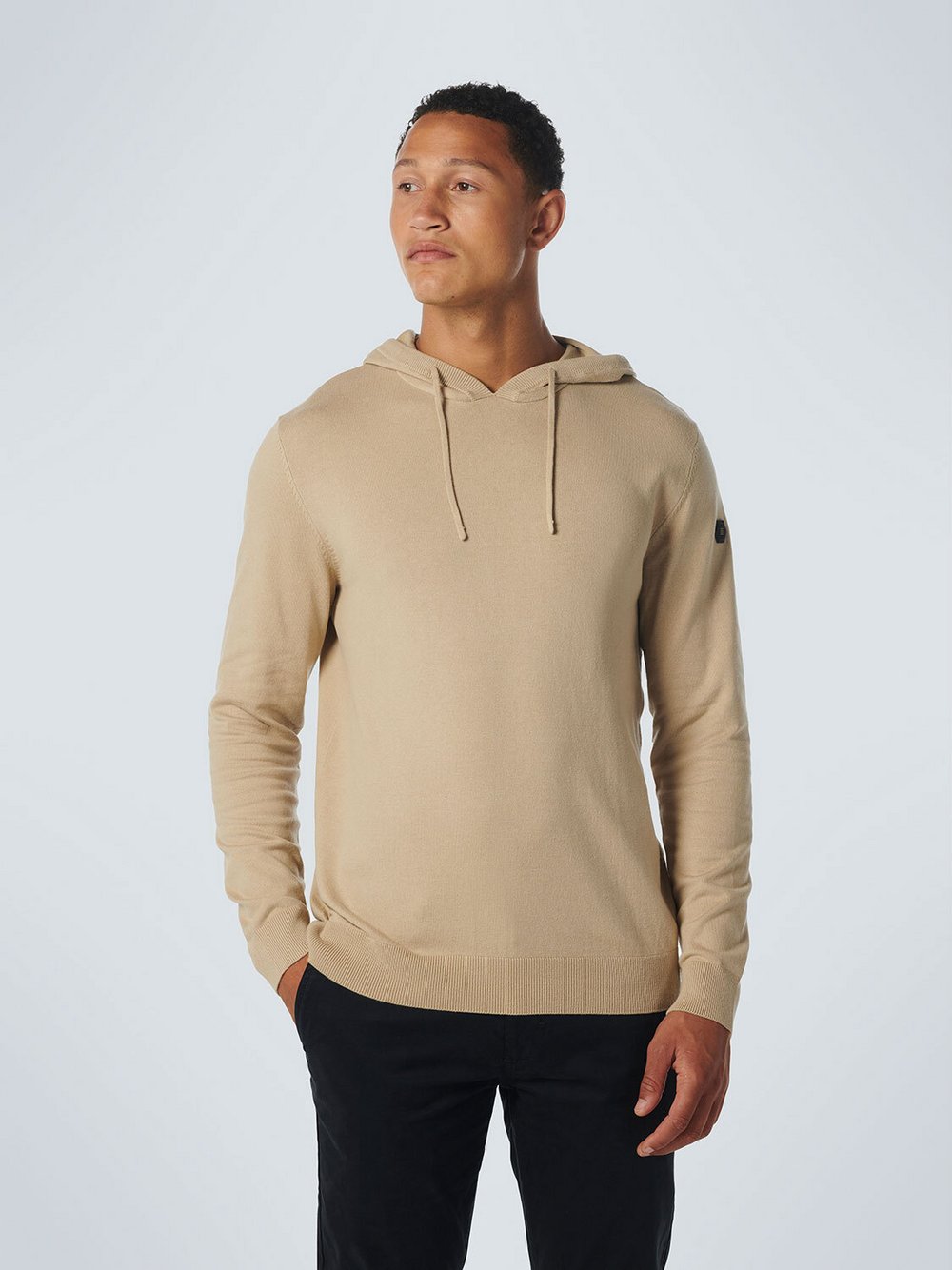 No Excess Kapuzenpullover Herren Baumwolle beige, XXL