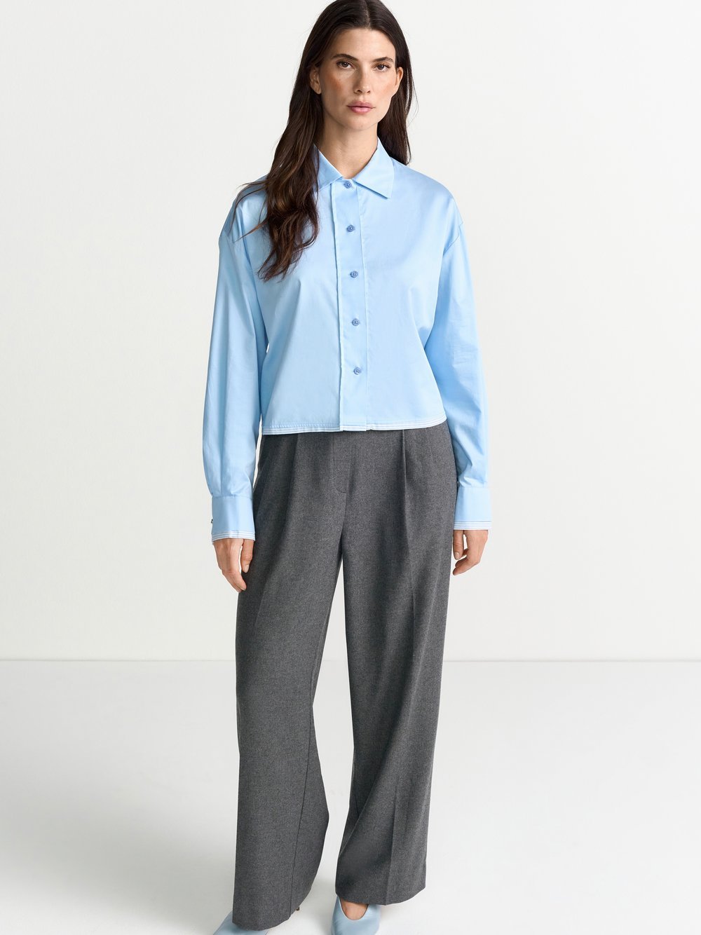 Rich & Royal Hemdbluse Damen Baumwolle blau, 40