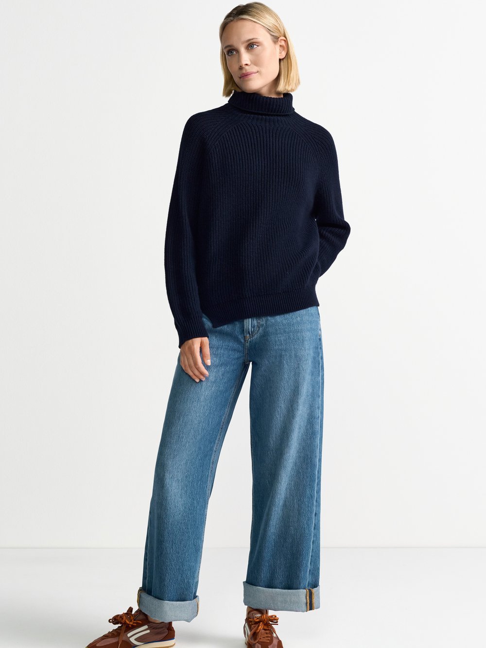 Rich & Royal Pullover mit Cashmere-Anteil Damen blau, S