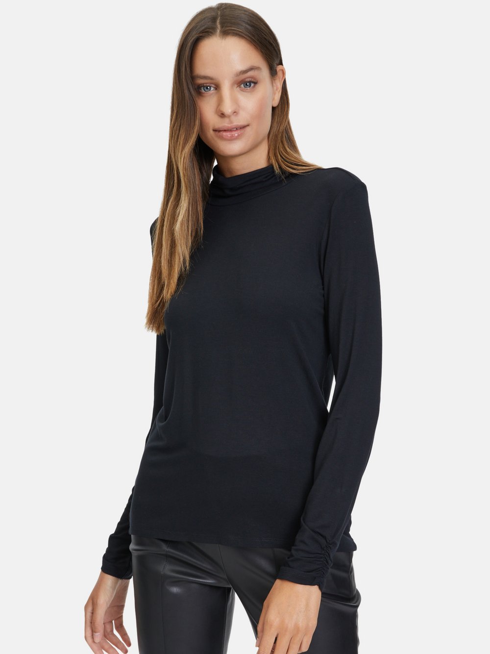 Betty Barclay Rollkragenshirt Damen Viskose schwarz, 38