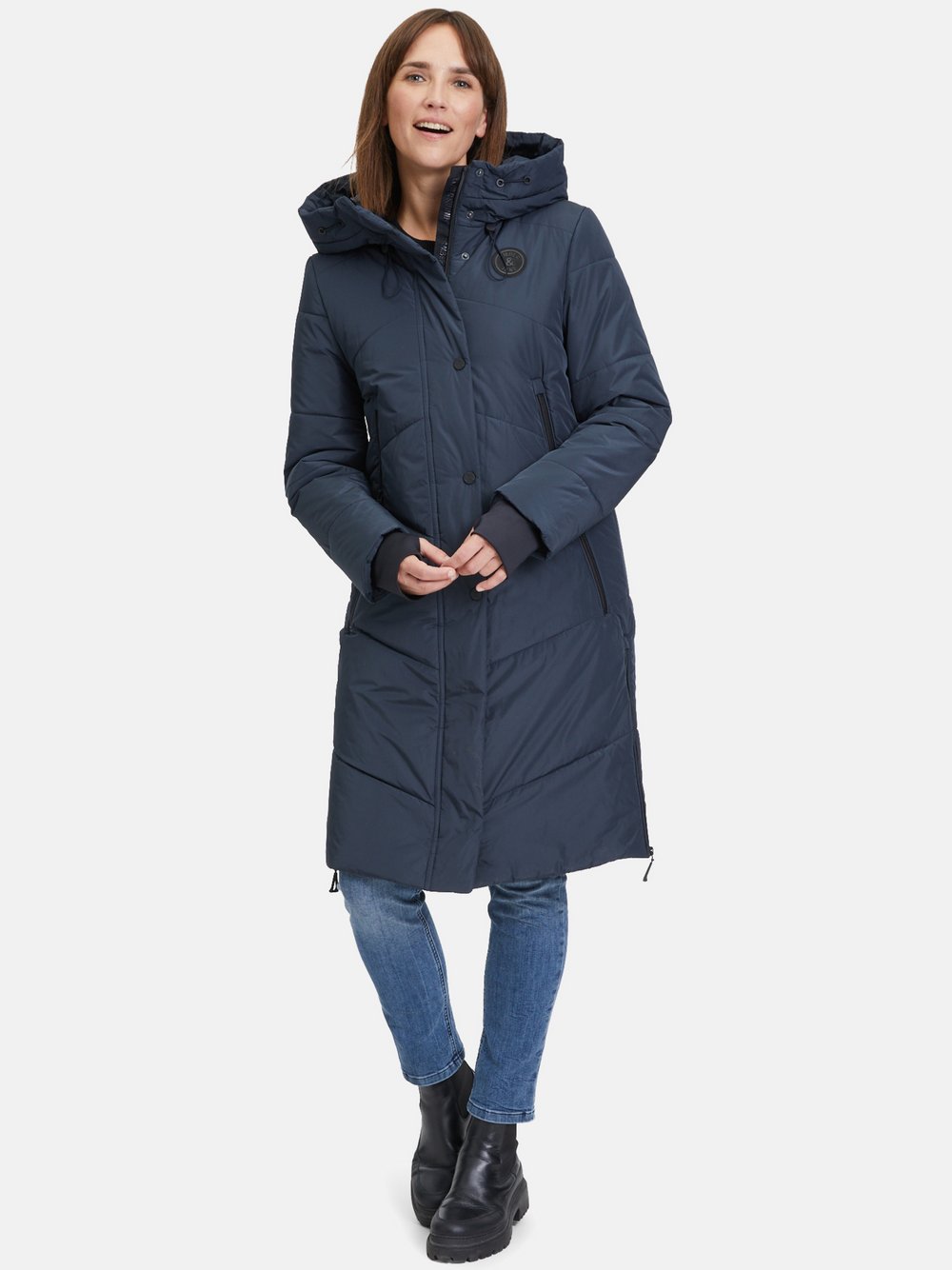 Amber & June Steppmantel Damen blau, 40