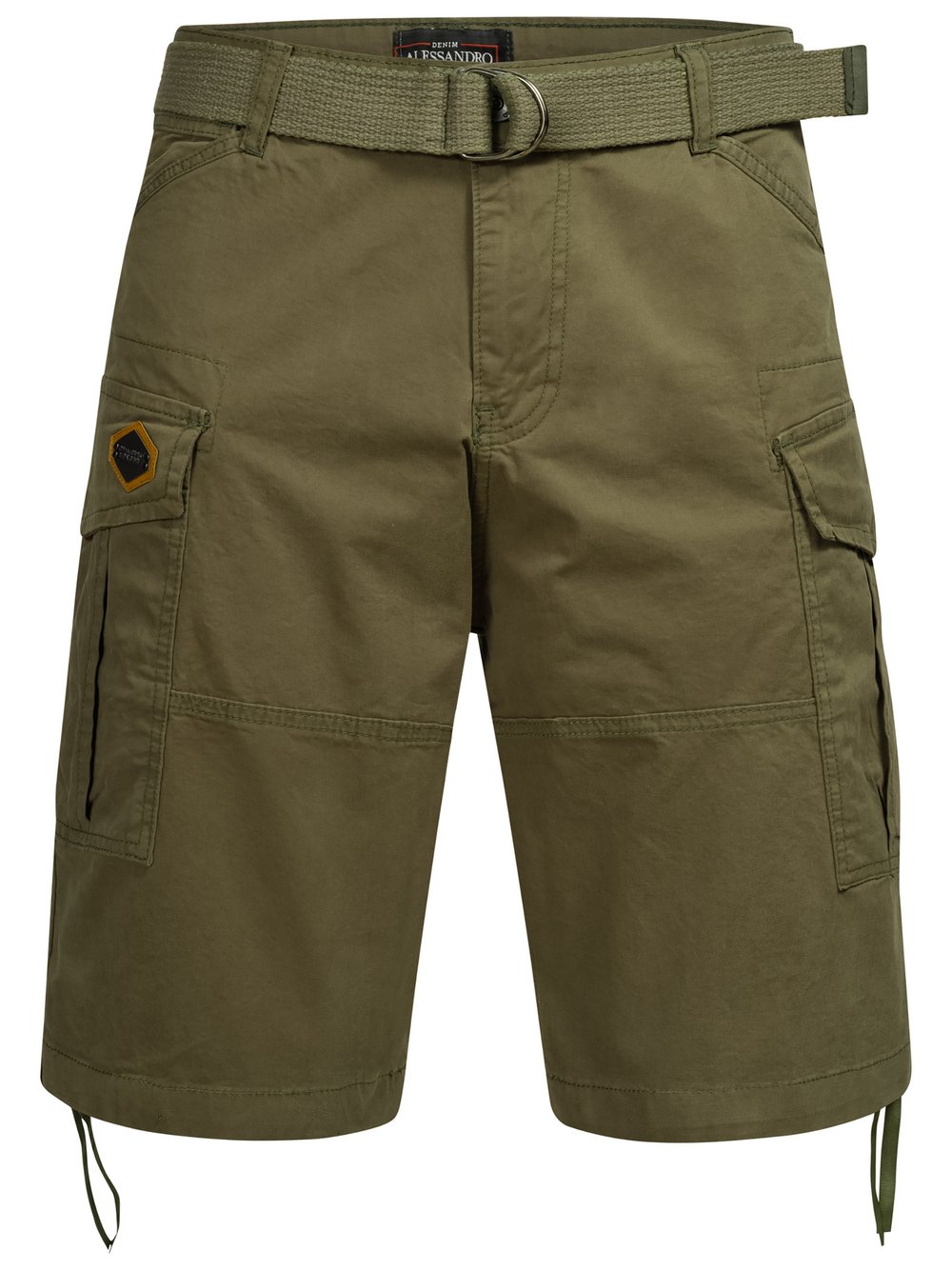 Alessandro Salvarini Cargoshorts  Herren Baumwolle grün, 33