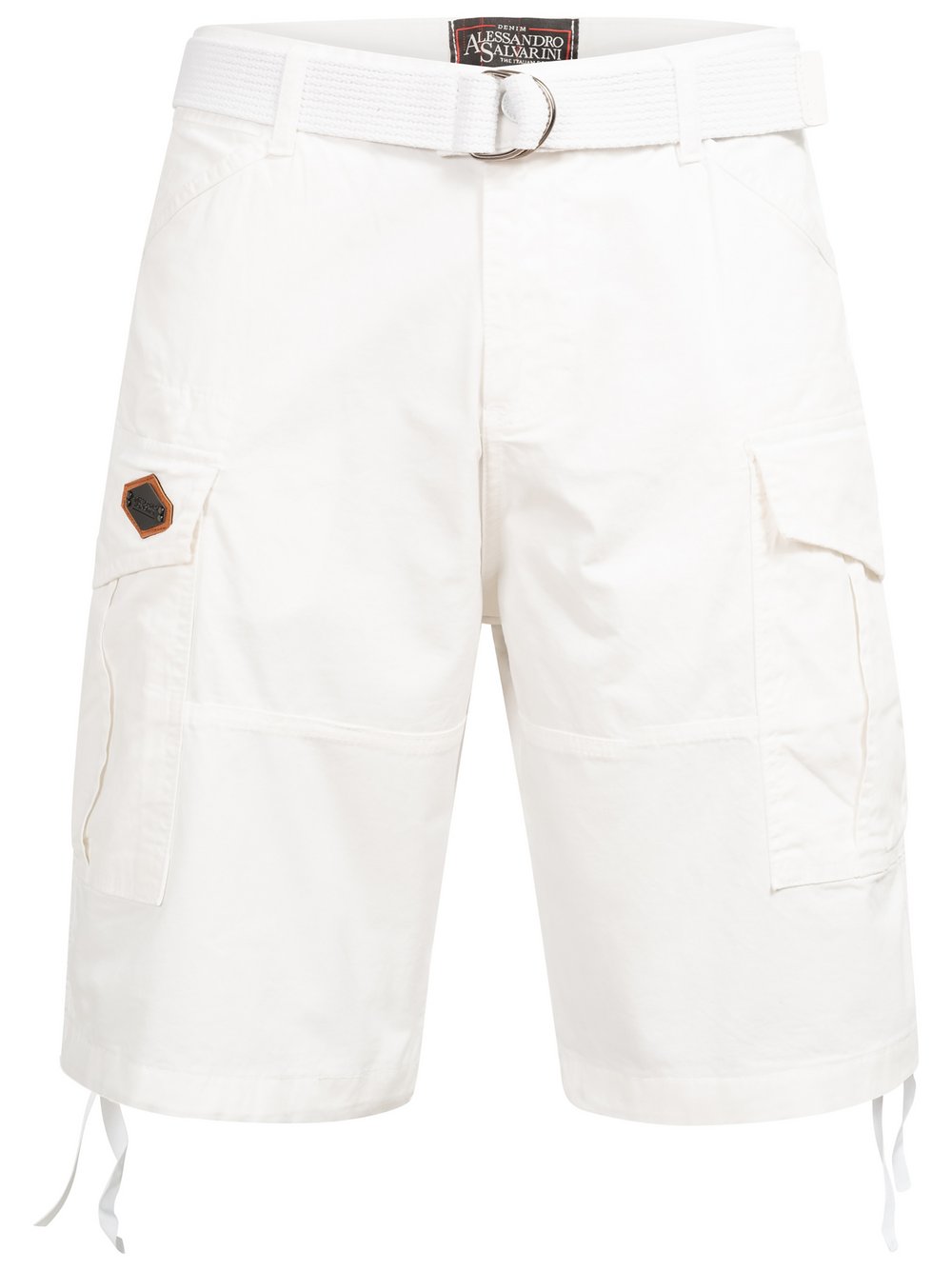 Alessandro Salvarini Cargoshorts ASLeon Herren Baumwolle weiß, 29