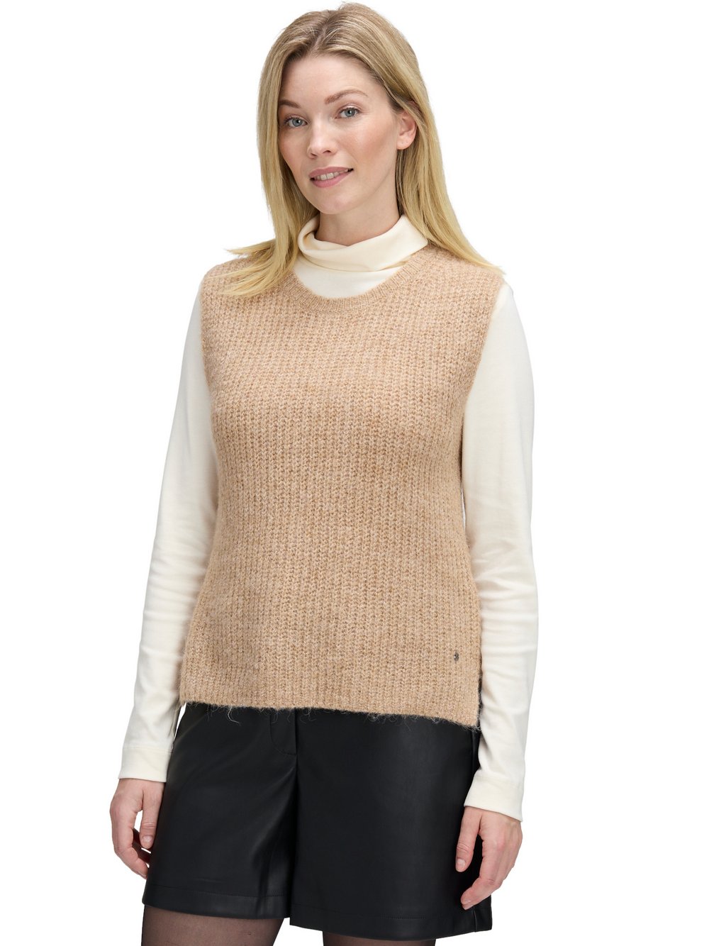 Thumbnail - Betty & Co Strickpullunder Damen braun meliert, 40