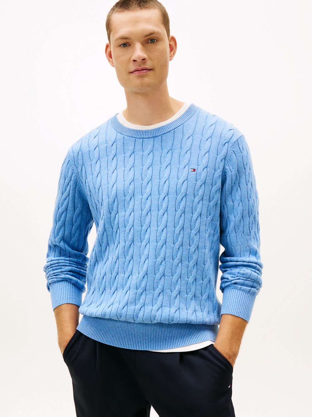 Thumbnail - Tommy Hilfiger Pullover Herren Feinstrick blau, S