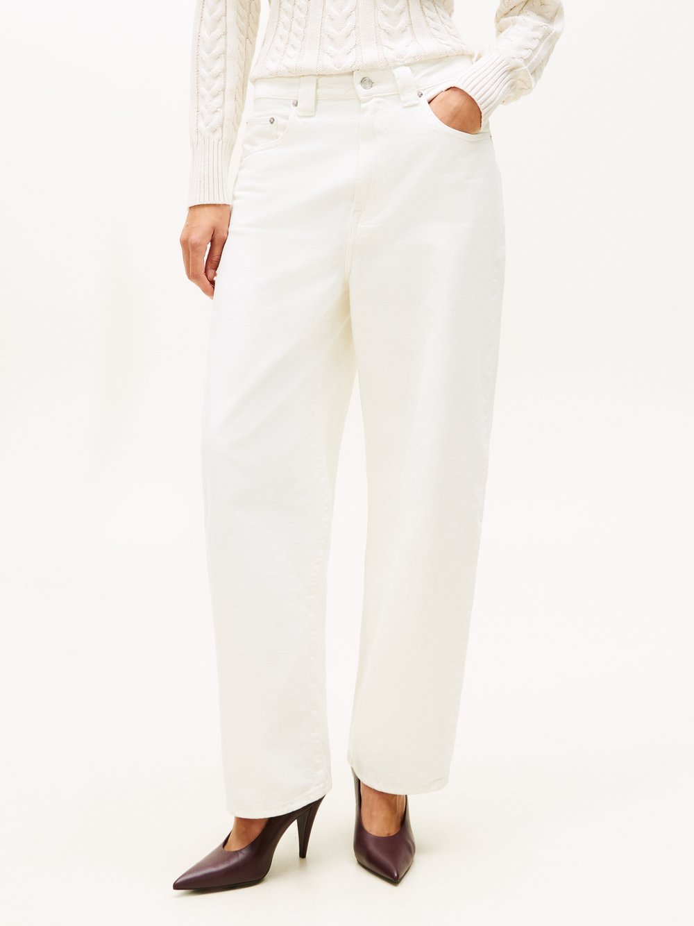 Tommy Hilfiger Jeans Damen Baumwolle weiß, 30-32