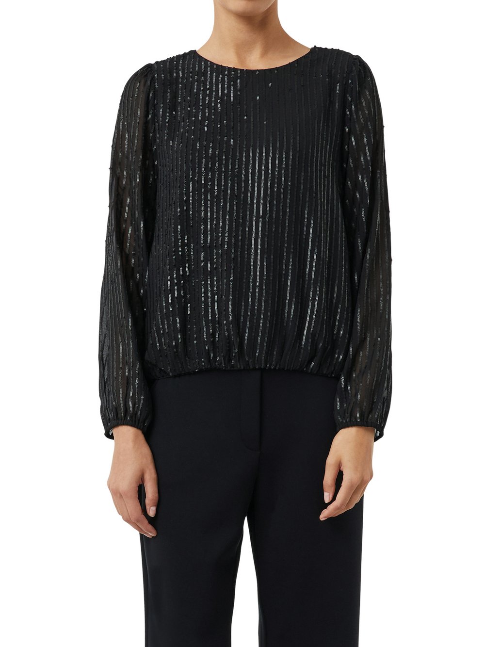 comma Blusenshirt Damen schwarz, 42