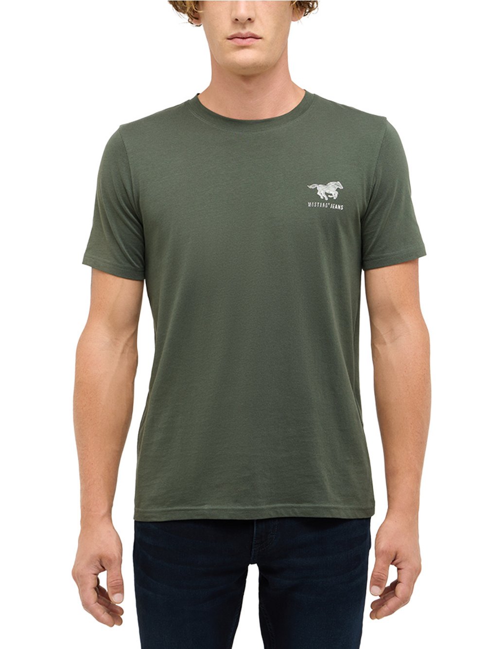 Mustang T-Shirt Herren Baumwolle schwarz bedruckt, XL