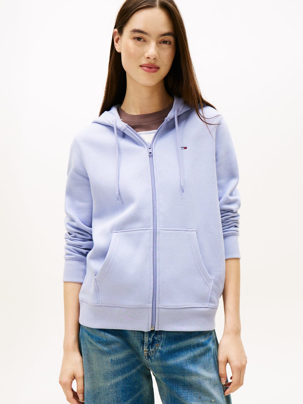 Tommy Jeans Kapuzenpullover Damen Baumwolle blau, L
