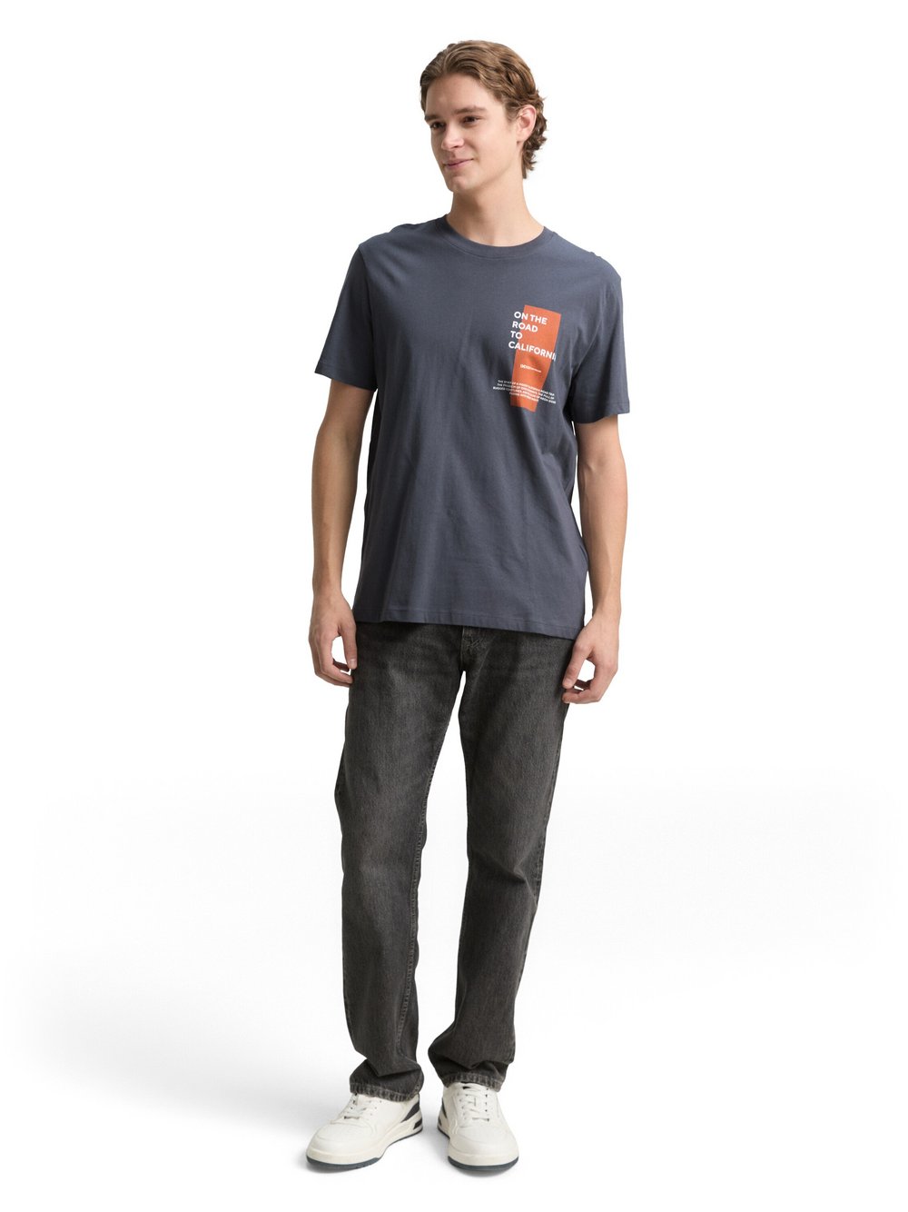 Tom Tailor Denim T-Shirt Herren Baumwolle mehrfarbig bedruckt, XXL