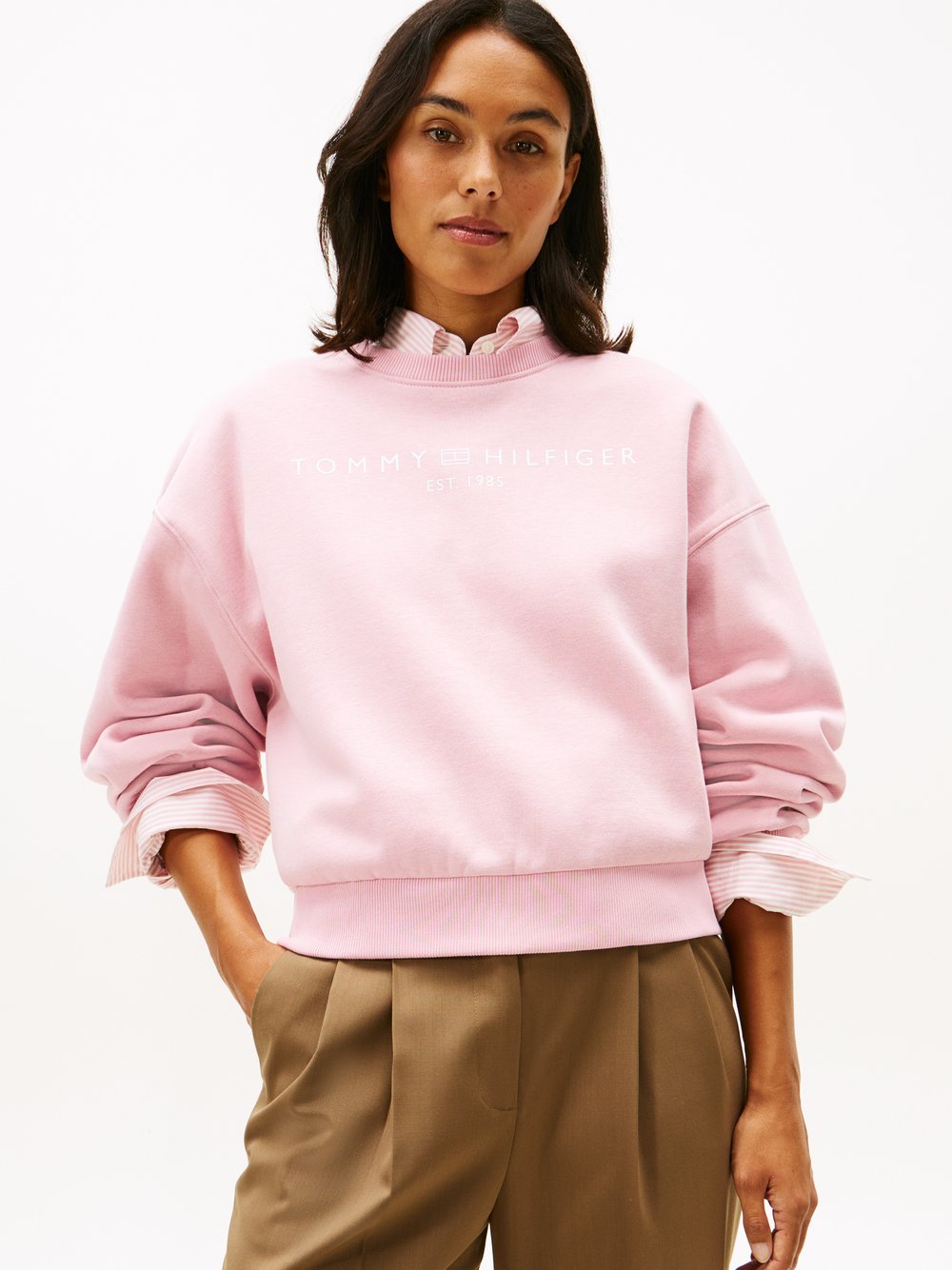 Thumbnail - Tommy Hilfiger Sweatshirt Damen rosa, XL