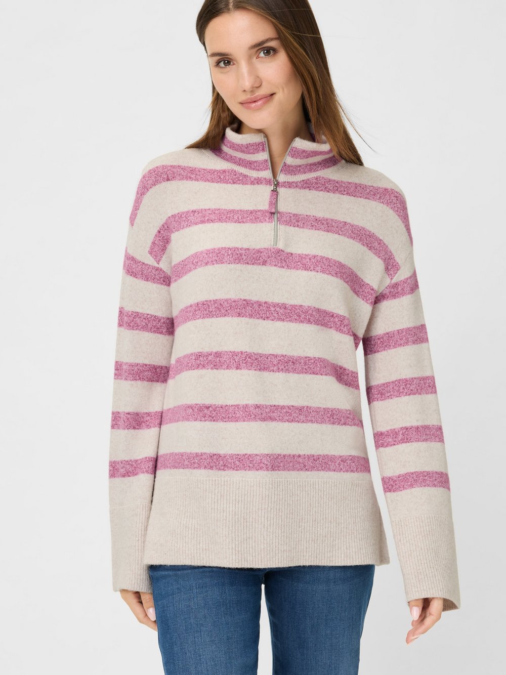Olsen Strickpullover Damen mehrfarbig gestreift, 38